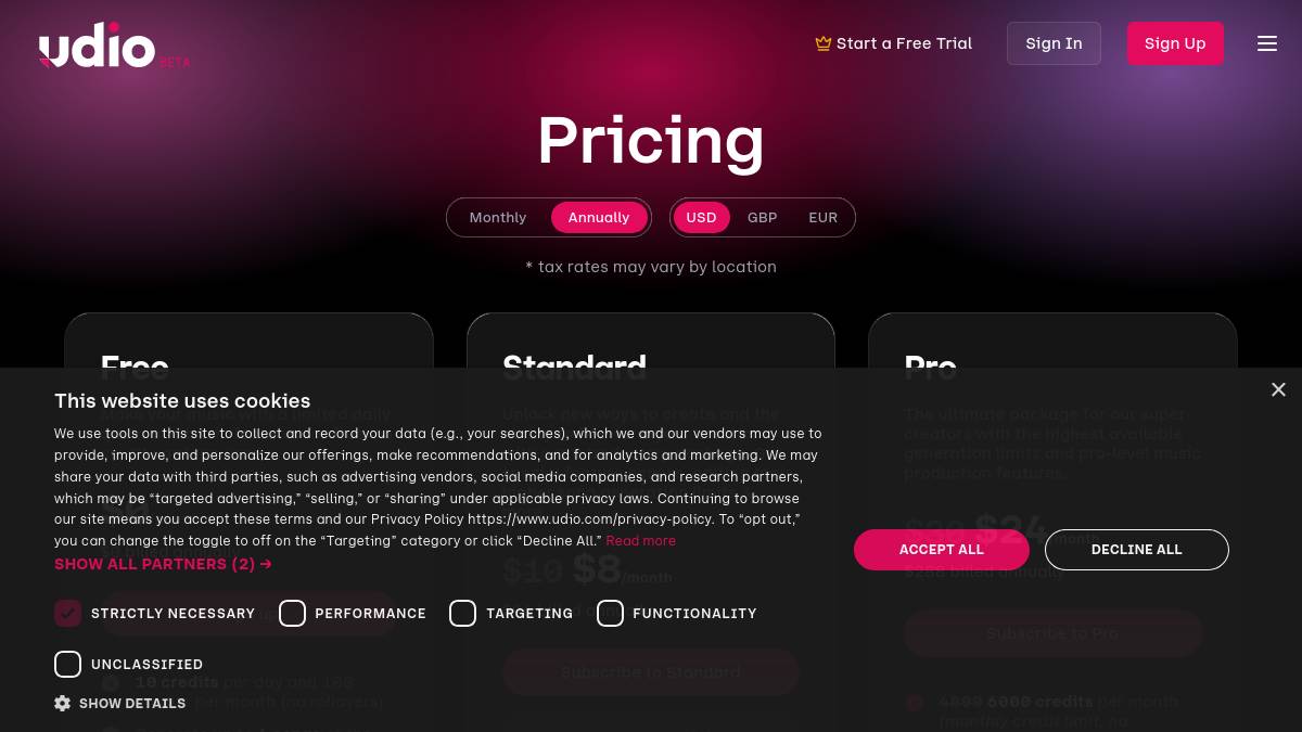 交互2: Start a Free Trial