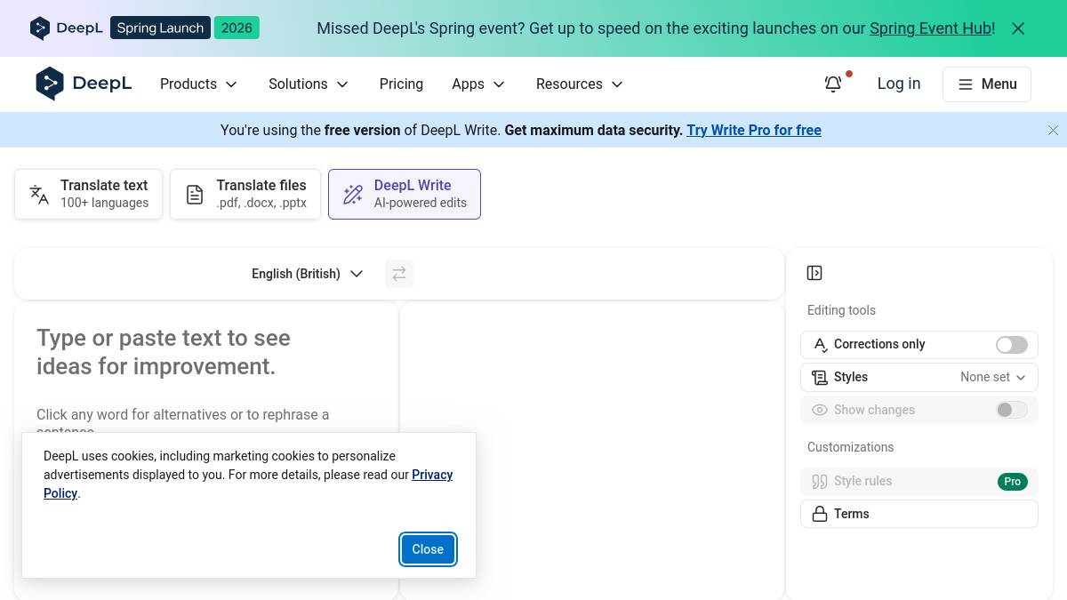 DeepL Write + Marketing Plugins